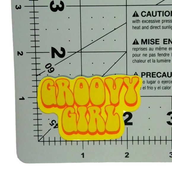 Sticker Groovy Girl Retro Bright Positive Fun Hippie 60s 70s - Picture 2 of 2
